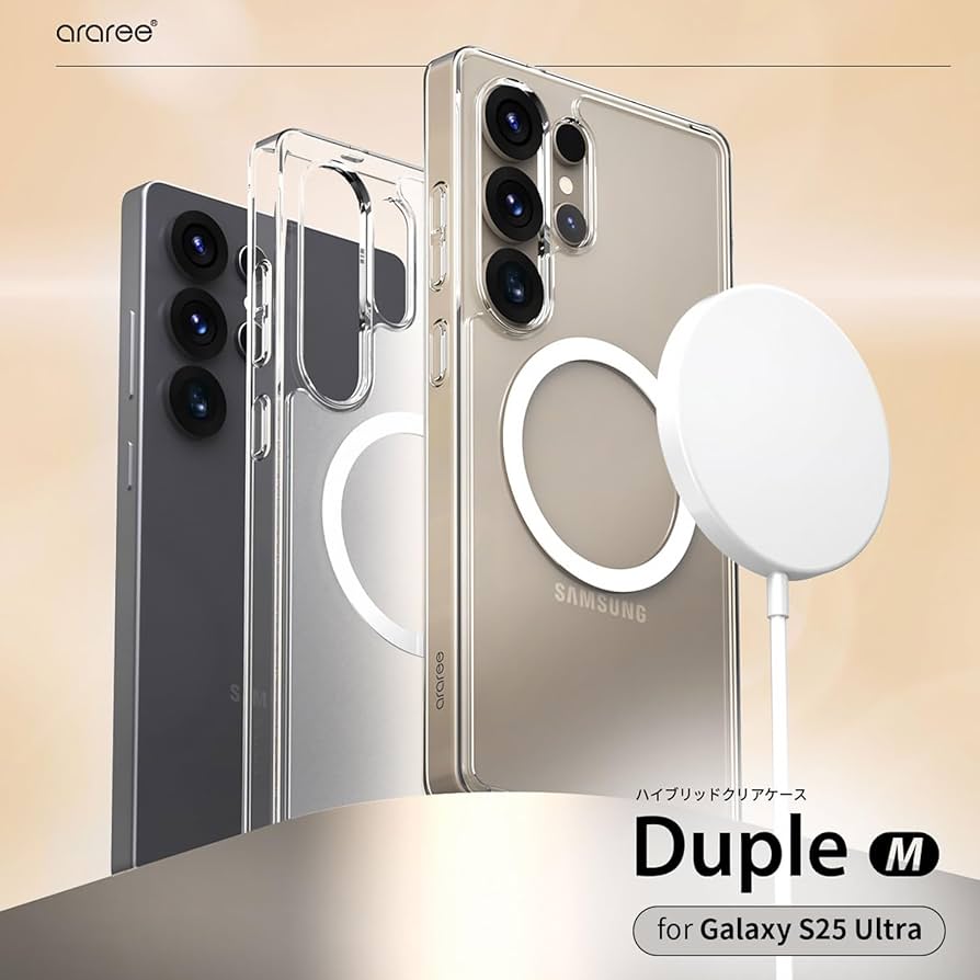 Amazon.co.jp: araree Galaxy S25 Ultra クリアケース DUPLE M